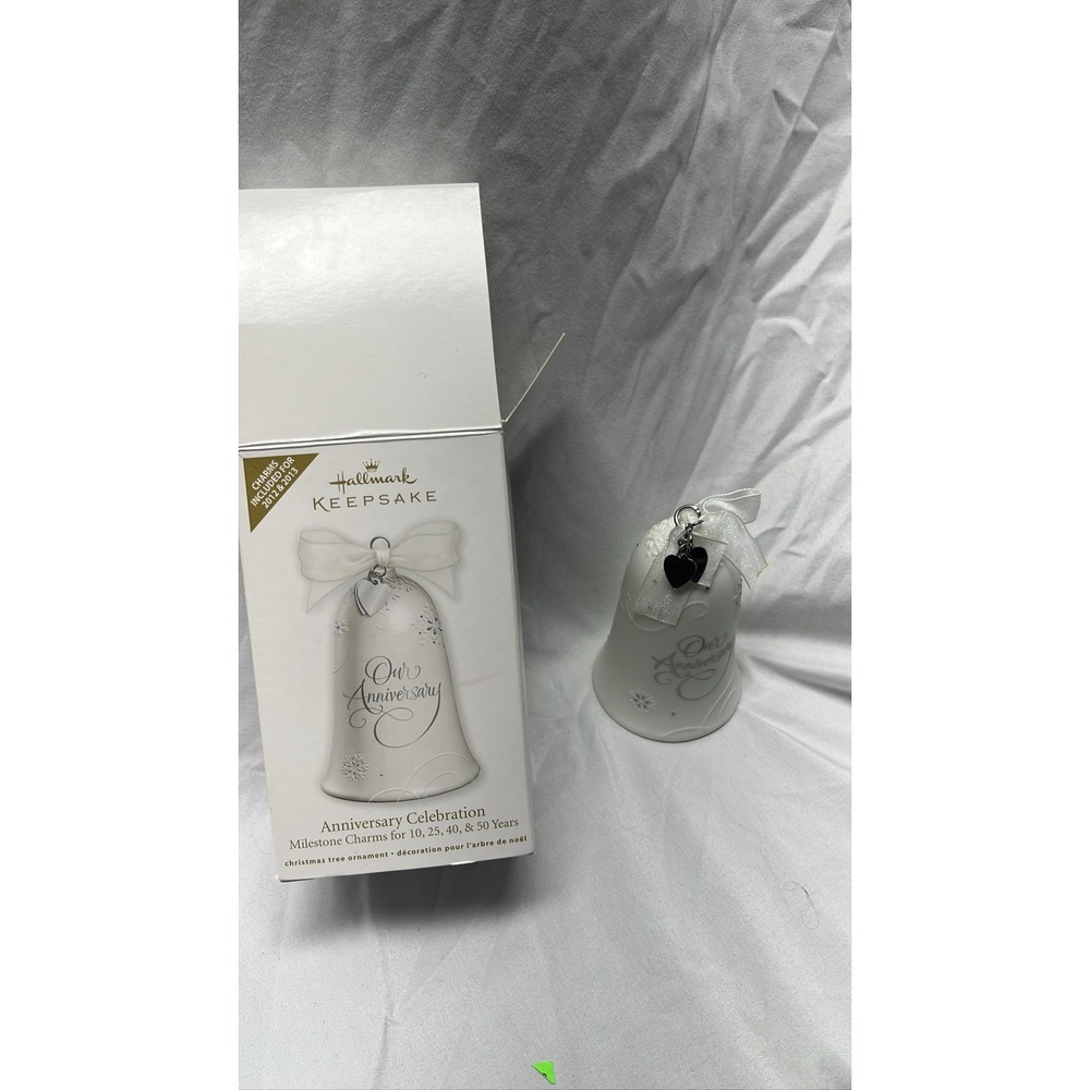 Hallmark Keepsake Our Anniversary Celebration Porcelain Bell Ornament‎ 2012/13